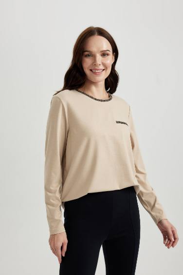 Regular Fit Crew Neck Long Sleeve T-Shirt