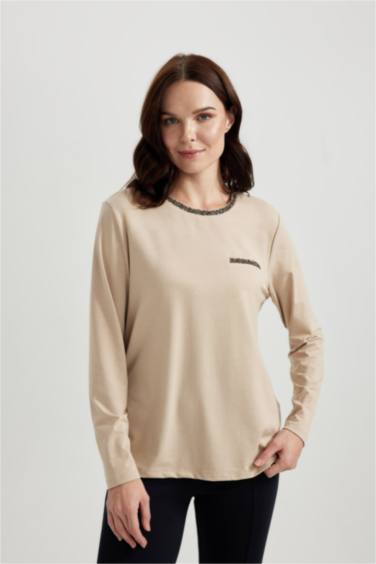 Regular Fit Crew Neck Long Sleeve T-Shirt