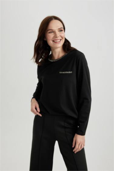 Regular Fit Crew Neck Long Sleeve T-Shirt