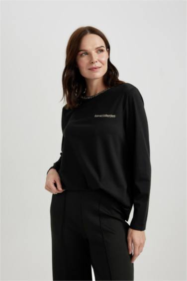 Regular Fit Crew Neck Long Sleeve T-Shirt