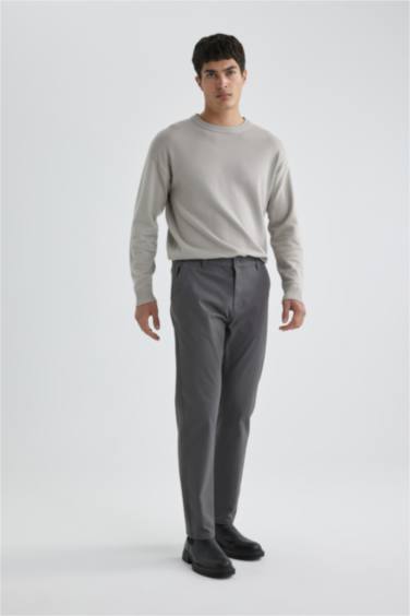 بنطلون سادة جبردين قصة عادية بجيب بسحاب