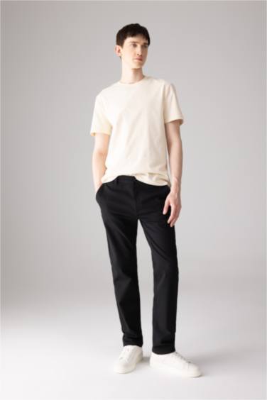 بنطلون سادة جبردين قصة عادية بجيب بسحاب