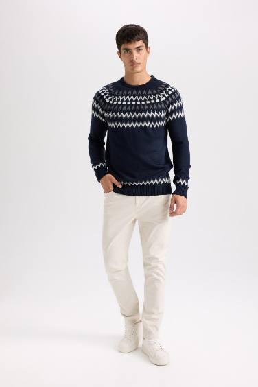 Pantalon chino slim en gabardine avec poches