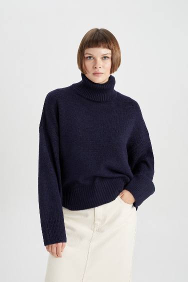 Relax Fit Turtleneck Pullover