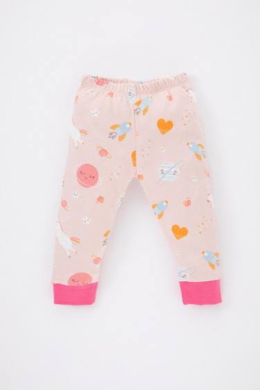 Baby Girl Patterned Long Sleeve Pajama Set