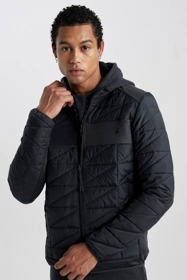 DeFactoFit Waterproof Windproof Slim Fit Hooded Zippered Jacket