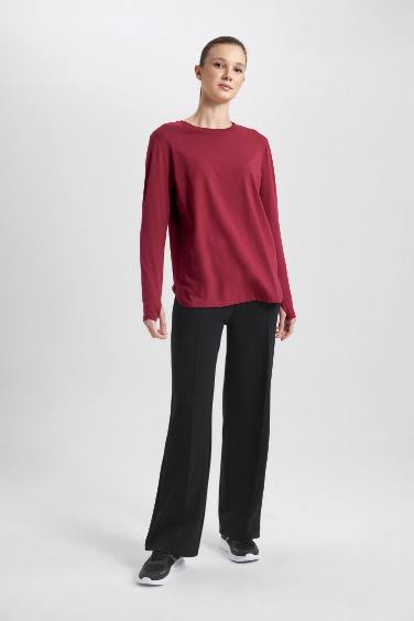 DeFactoFit High Waist Wide Leg Standard Premium Trousers