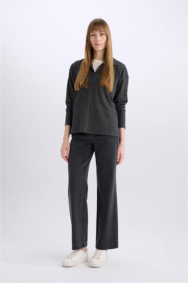 Кофта свободного крою з вирізом поло Камзол для жінок