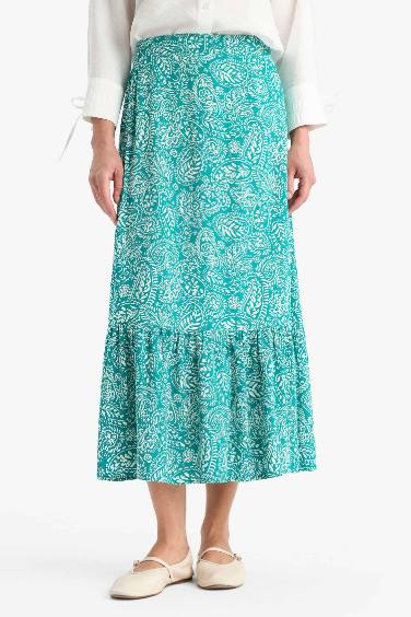 Desenli Maxi Tesettür Etek