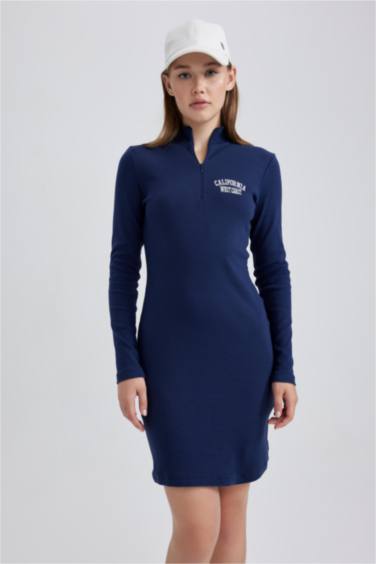 Bodycon Half Turtleneck Camisole Mini Dress