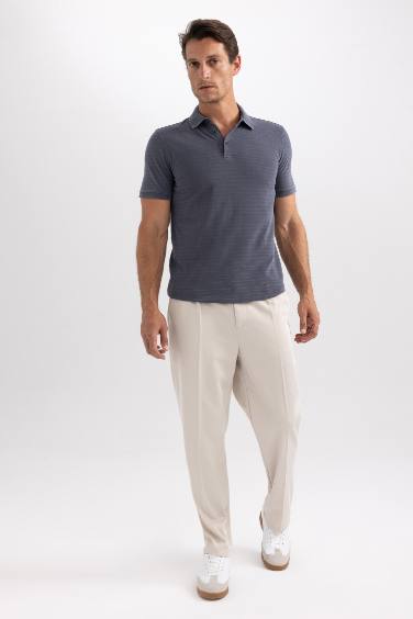 Slim Fit Polo Neck Short Sleeve T-Shirt