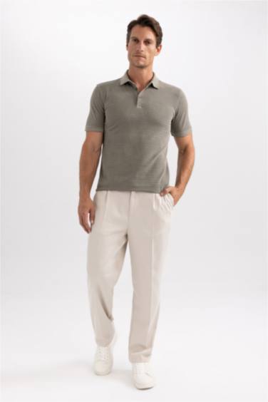 Slim Fit Polo Neck Short Sleeve T-Shirt