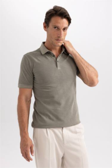 Slim Fit Polo Neck Short Sleeve T-Shirt