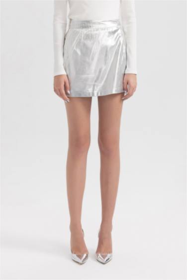 Coool A Kesim Parlak Mini Etek