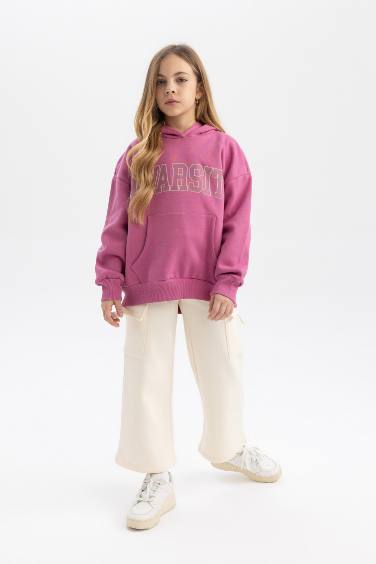 Girl Wide Leg Cotton Sweatpants