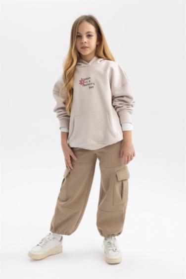 Girl Cargo Fit Thick Sweatpants