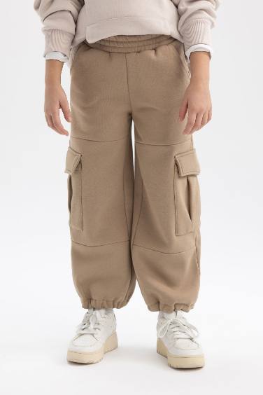 Girl Cargo Fit Thick Sweatpants