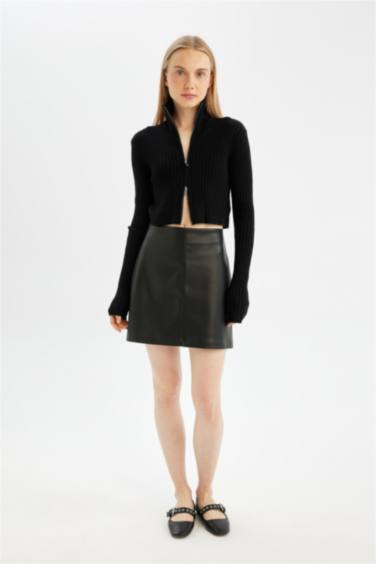 Regular Fit Half Turtleneck Knitwear Cardigan