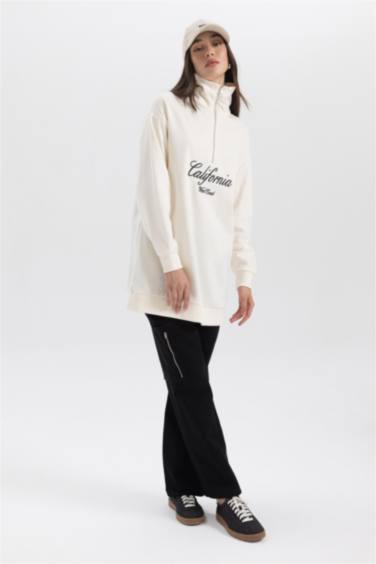 Wide Leg Gabardine Trousers