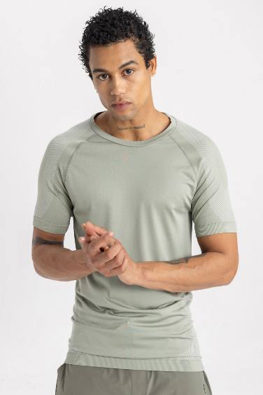 DeFactoFit Slim Fit Crew Neck T-Shirt