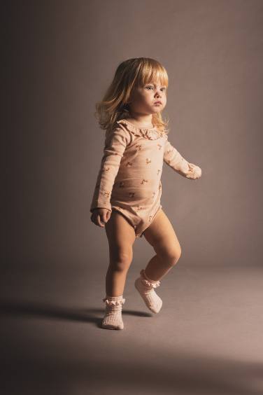 Baby Girl Newborn Floral Snap Body