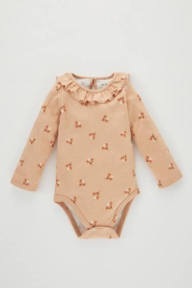 Baby Girl Newborn Floral Snap Body