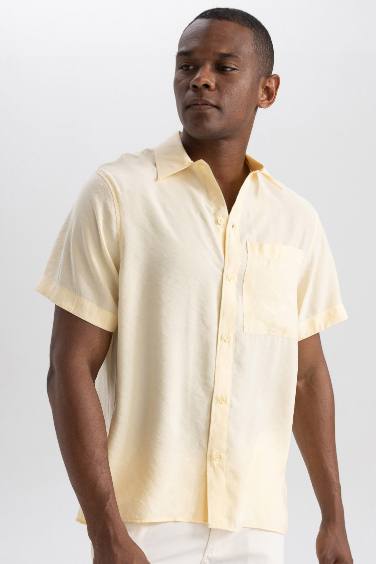 Relax Fit Poplin Short Sleeve Shirt