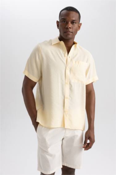 Relax Fit Poplin Short Sleeve Shirt
