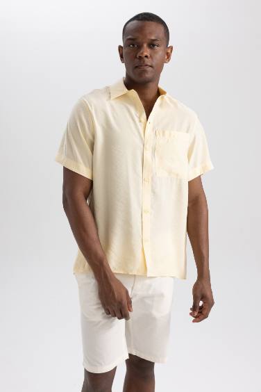 Relax Fit Poplin Short Sleeve Shirt