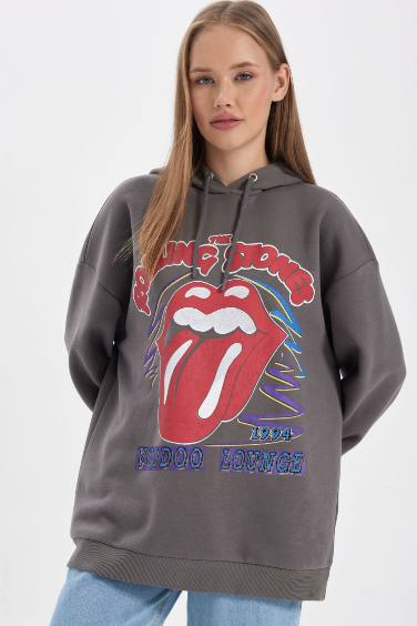 Толстовка оверсайз с капюшоном Rolling Stones, Coool