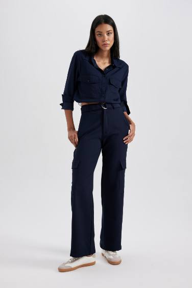 Straight Fit Cargo Trousers