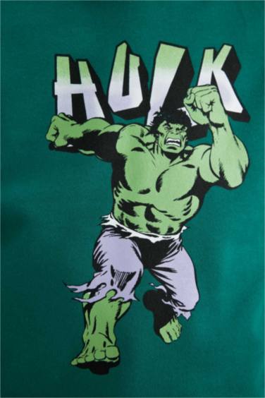 سويت شيرت ولادي قصة عادية بغطاء للرأس من مارفل