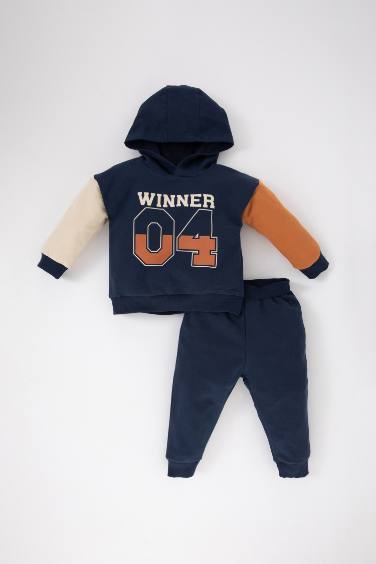 Tenue Bébé Garçon 2 Pièces Ensemble Sweat À Capuche Pantalon