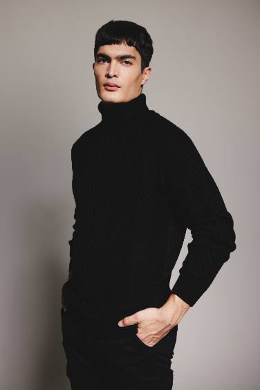 Standard Fit Turtleneck Knitwear Pullover