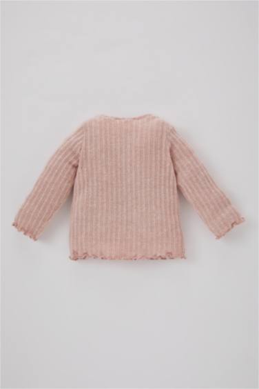 تيشيرت بناتي كم طويل مضلع قصة عادية