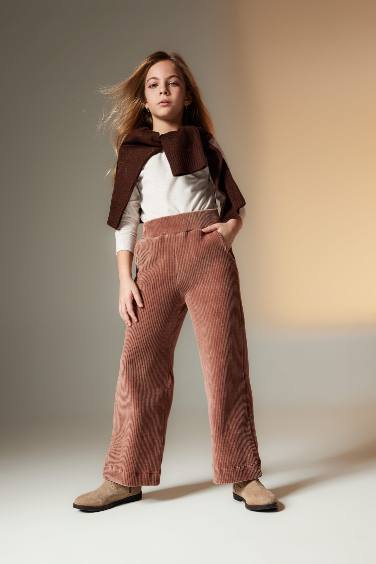 Girl Wide Leg Velvet Sweatpants