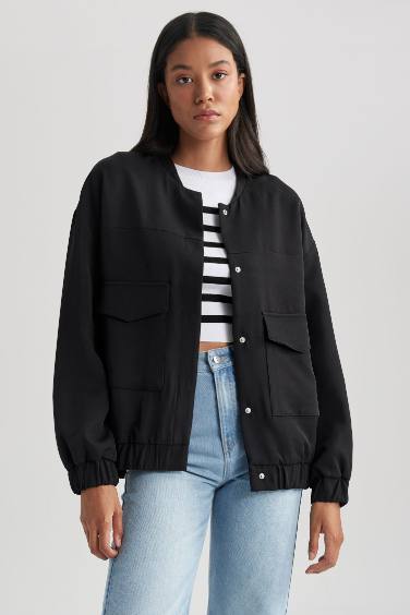 Bomber Jacket with Pockets