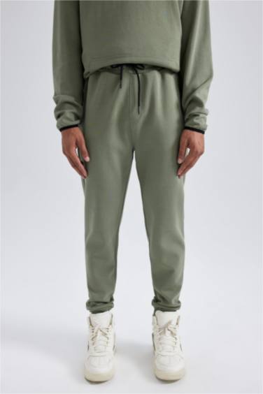 بنطلون جوجر سليم فيت بساق مطاطي من DeFactoFit