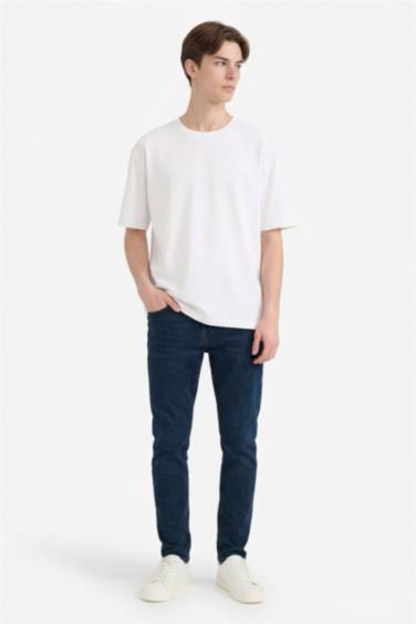 بنطلون جينز كارلو سكيني فيت برجل ضيق وخصر عادي