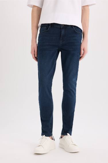 Carlo Skinny Fit Super Skinny Hem Jean Trousers