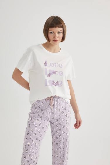 Ensemble 2 pièces à manches courtes Coupe régulière de Fall in Love