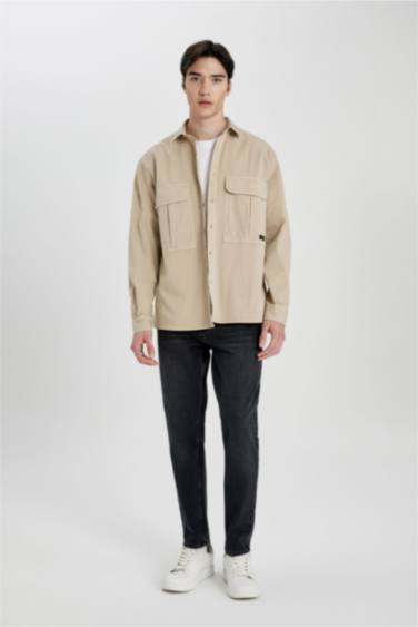 Chemise Coupe Relax à Manches Longues