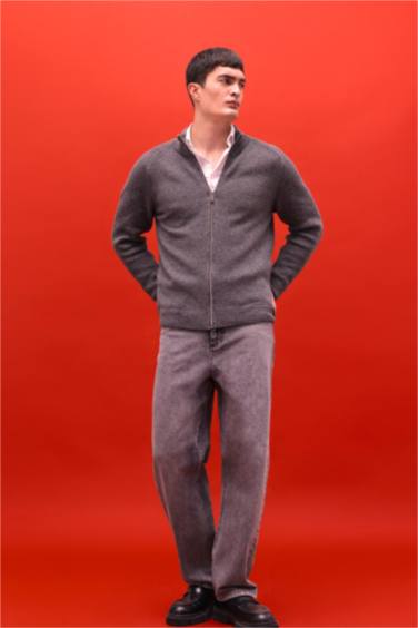 سروال جينز باجي وايد ليج