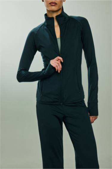 Fitted Ultra Soft Fermuarlı Hırka