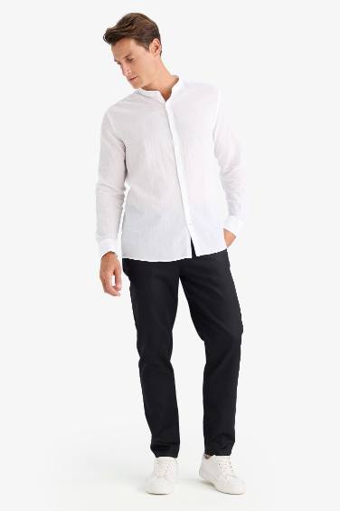 Yazlık Tensel Kumaş Jogger Pantolon Basic Düz Cepli Dar Paça