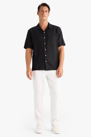 Yazlık Tensel Kumaş Jogger Pantolon Basic Düz Cepli Dar Paça