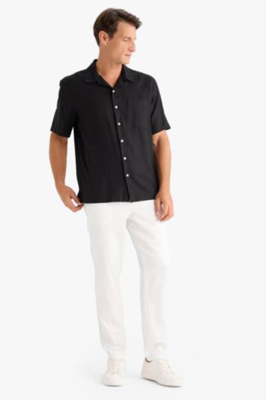 Yazlık Tensel Kumaş Jogger Pantolon Basic Düz Cepli Dar Paça