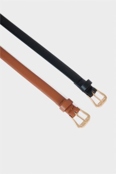 حزام كلاسيكي نسائي جلد صناعي