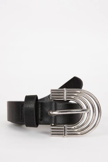 Woman Faux Leather Classic Belt