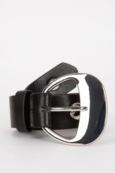 Woman Faux Leather Classic Belt